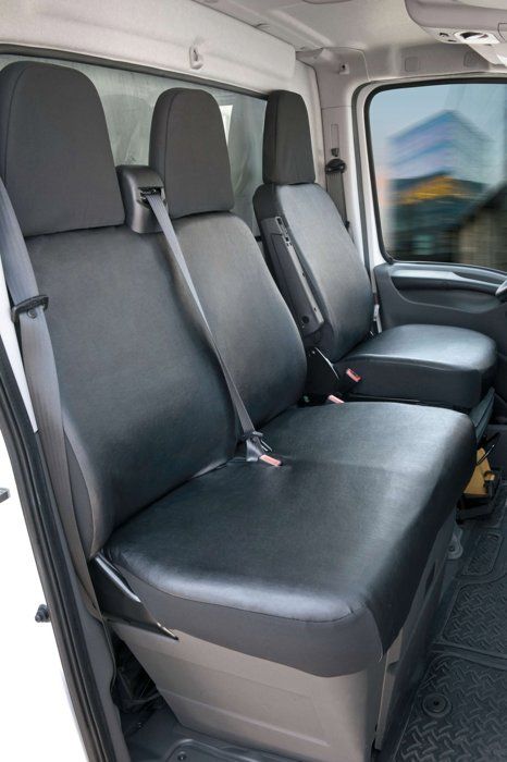 Housse de siège Transporter en simili cuir pour Citroën Jumper II, Peugeot Boxer, Fiat Ducato, siège simple et double