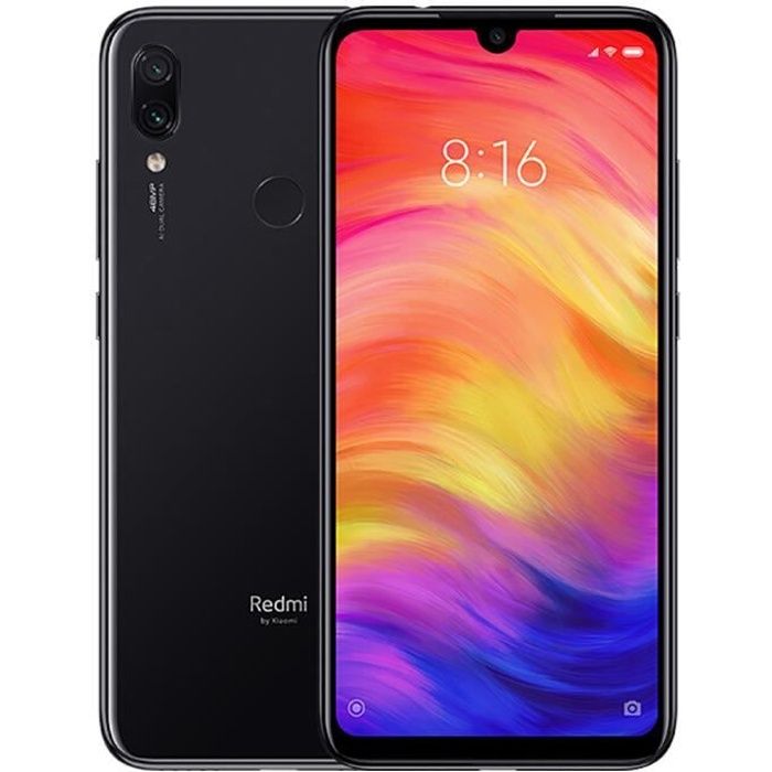 Vente Téléphone portable XIAOMI Redmi Note 7 128 Go Noir pas cher Vente Téléphone portable XIAOMI Redmi Note 7 128 Go Noir pas cher