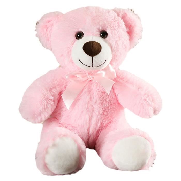 Jouet en peluche ours YIBUJIAZU 35cm brun foncé ultradoux et