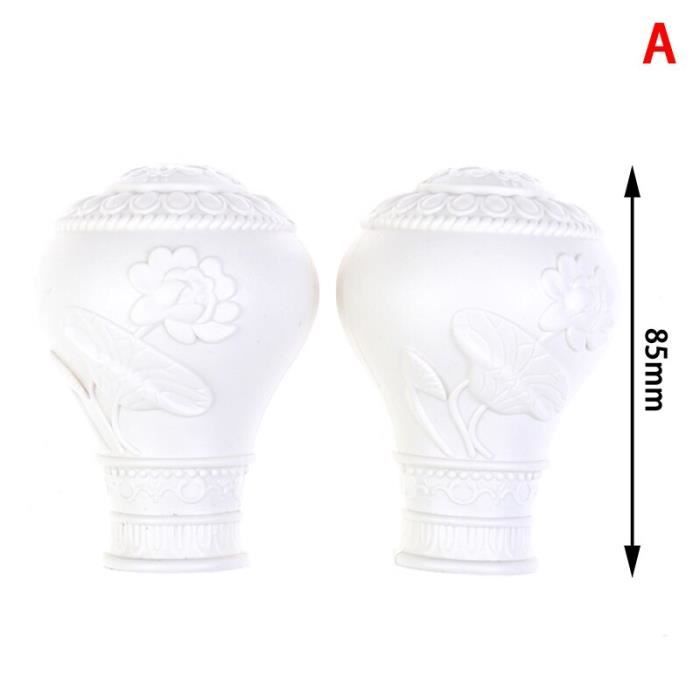 Embouts Tringle à Rideau Métalliques - Lot De 2, Design Décoratif, Facile à Poser