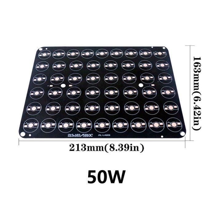 Square Pcb Led AMPOULE LED,50W-Square--PCB LED, 1 pièce, pour 12W 18W 20W 24W 30W 36W ...