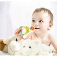 4PCS Distributeur de nourriture fraîche pour bébé avec hochet, silicone, Jouet de dentition Convient pour 6-9 mois(M)-1