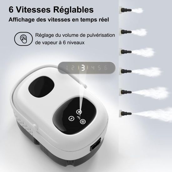 Nettoyeur Vapeur à Main Irishom 2500W - 3 Bar, 1000ml, 6 Vitesses | Idéal Cuisine, Salle De Bain, Voiture