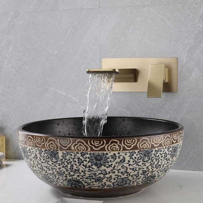 Mitigeur Lavabo Pixel Gold High - Laiton, Finition PVD Dorée, Bec 130 Mm, Hauteur 280 Mm, à Poser - 3
