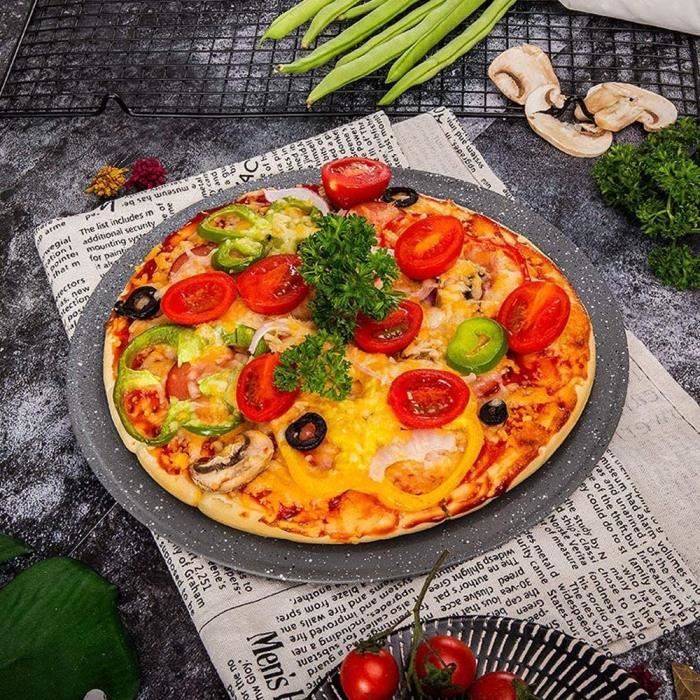 PLAQUE A PATISSERIE Tiamu Plaque Pizza, Plateaux de Four à Pizza Ronds  Antiadhésive en acier au Carbone 28cm <2 Pi105 - Cdiscount Maison