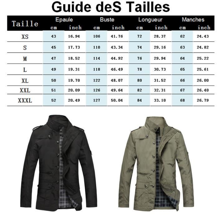 Trench homme LEOCLOTHO Tendance borg Vert gris 100 polyester Vert gris Cdiscount Pret a Porter