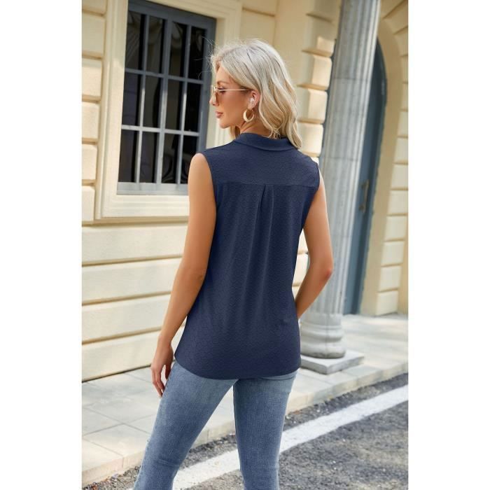 Débardeur Femme Été Top Sans Manches Col En V Casual Haut Lache - Rose Clair Rose clair - Prêt-à-Porter Débardeur Femme Été Top Sans Manches Col En V Casual Haut Lache - Rose Clair Rose clair - Prêt-à-Porter