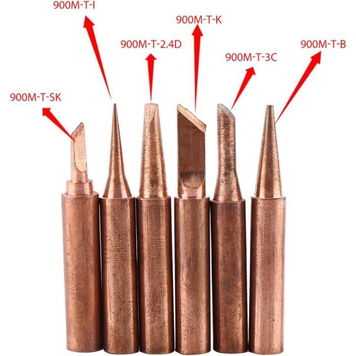 Lot De 10 Pointes De Fer à Souder 900M-T - Cuivre 33mm - Pour Stations De Soudure