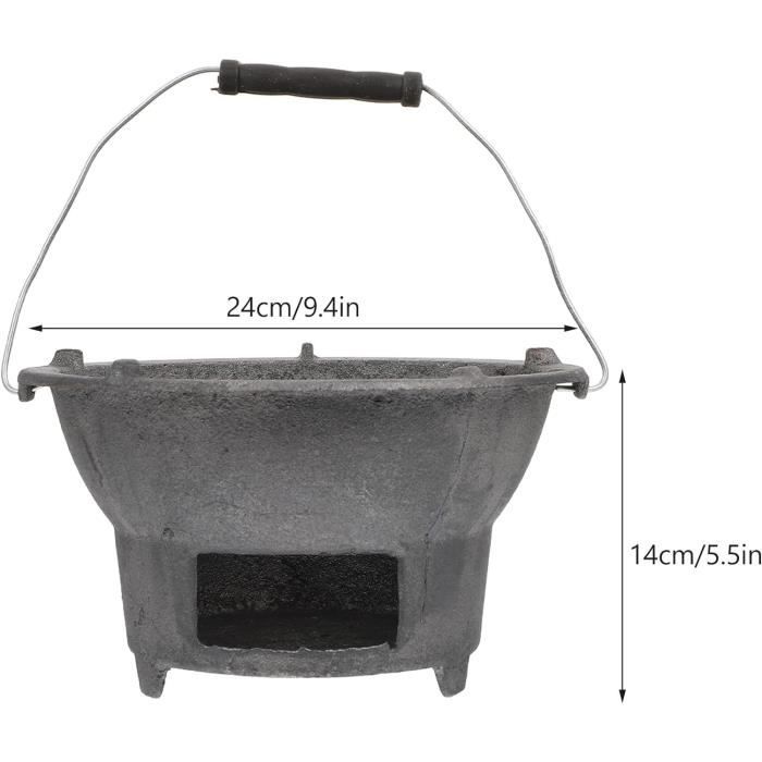 Petite fonte charbon de bois barbecue barbecue gri... – Grandado