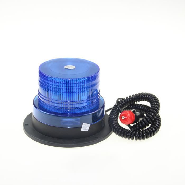 Lampe Signal D'accident LED Avec Base Magnétique - Blanc - Alimentation Sur Batterie