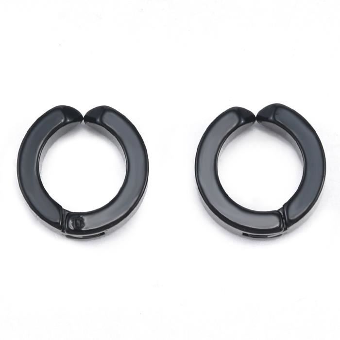 Bouchons D'Oreille Tunnel Acier Inoxydable Noir CZ – Gauge 4mm à 16mm – Piercing Lobe Élégant Et Chic