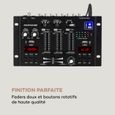 Auna Pro DJ-22BT MKII Table de mixage pour DJ 3/2 canaux BT 2x USB compatible rack noire-2