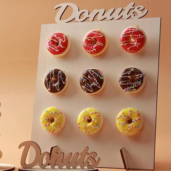 Présentoir à Donuts Fêtes Anniversaires Restaurants Pâtisseries YeenGreen Présentoir de Mur de Donut Support De Gâteau Beignet pour Mariages Donut Stand Anniversaires