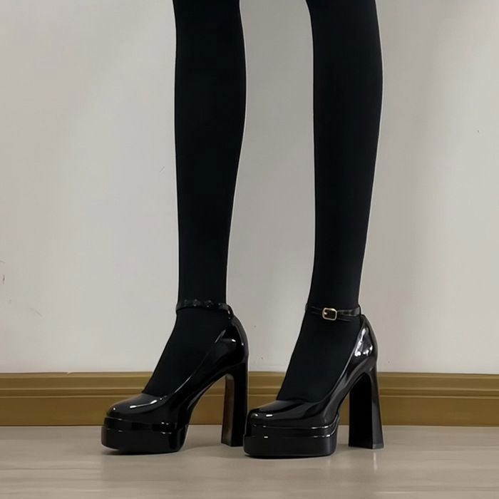 Bride Cheville Escarpin Cdiscount Escarpins Femme Noirs Vernis