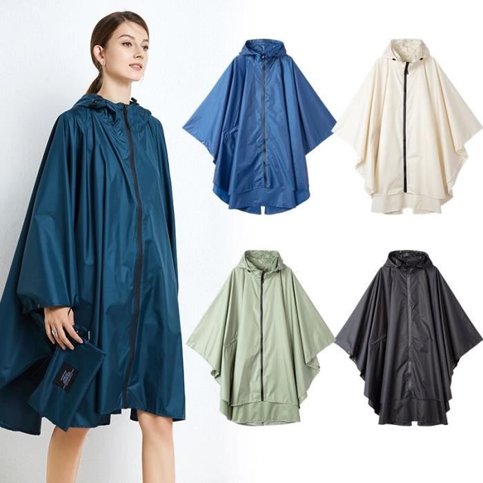 L 7029 noir solide Cape japonaise impermeable pour adulte mode femme longue equitation poncho homme c Cdiscount Pret a Porter