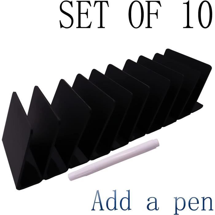 10 Pièces Petit Tableaux Noir Marque Place Table Anniversaire Mariage Cartes De Table Buffet