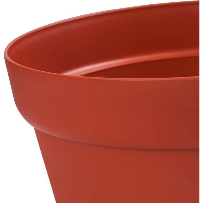 Pot De Fleurs Rond XXL 58cm - Vert Menthe - Plastique Résistant Pour Intérieur Et Extérieur