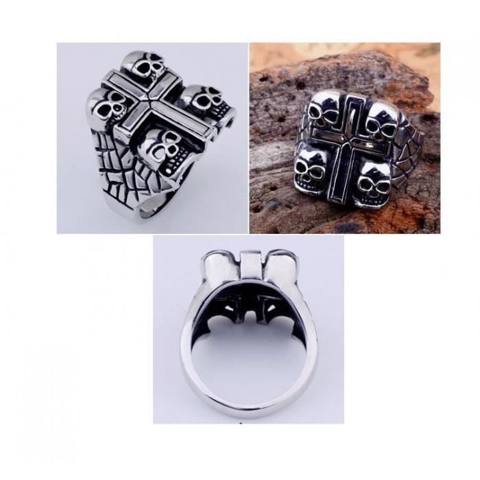 bague croix entoure de cranes 13us chevaliere son s of anarchy