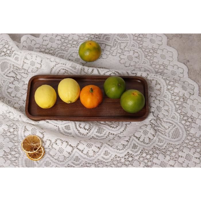 Plateau de service en bois d'acacia, 75 x 15,5 cm