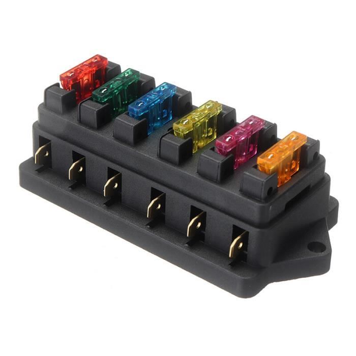 4 Porte-Fusibles Midi Auto ANS Avec Fusibles 40A/50A - 8 Bornes Et Tubes Thermo - Pour Voiture, Camion, Caravane