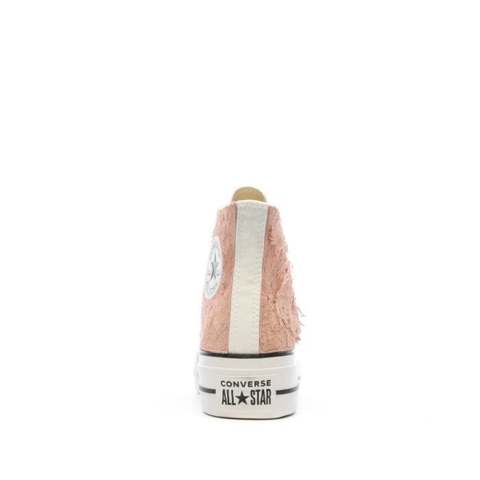 Baskets Femme Converse Ctas Lift Canvas Rose Plateforme Tige