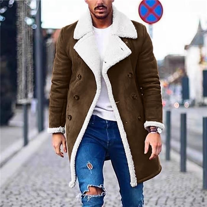 Acheter Manteau coupe-vent chaud pour hommes, vêtements d'hiver