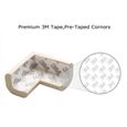 Protections d'angle et garde-boue Tritina de 7 pieds - Coussin de bordure de 6,5 pi + coussin d'angle 4 - Blanc-3