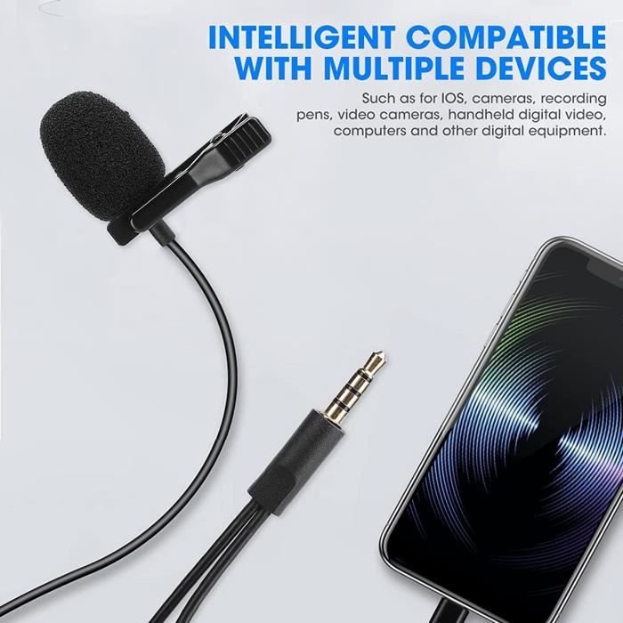 Petit Micro Mini Micro Cravate, Microphone Universel Multifonctionnel De Poche À ...