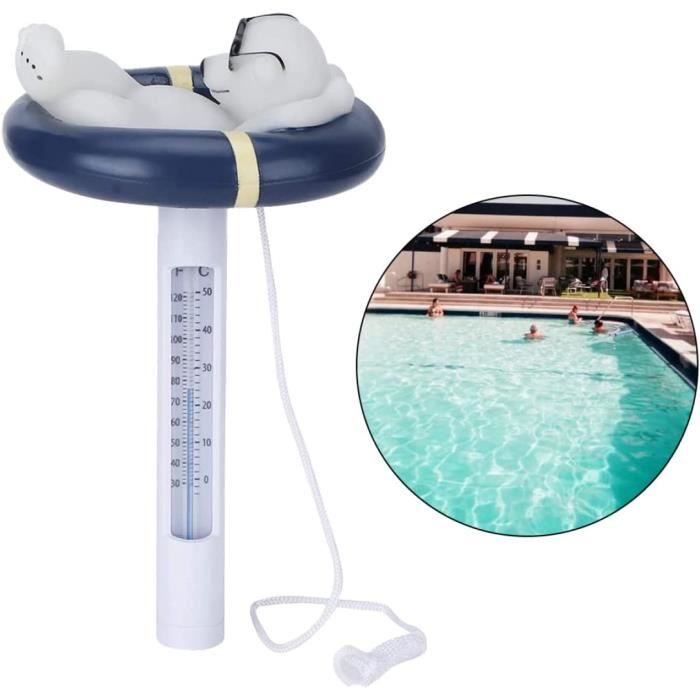 HERCHR Thermomètre Flottant Piscine Ours Cartoon – Thermomètre D'Eau Mignon Pour Piscine, Spa, Hot Tub