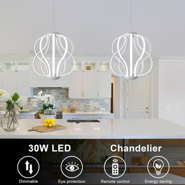 Lustre LED à 3 Anneaux Réglable En Hauteur – Plafonnier Moderne Pour Salon, Chambre, Salle à Manger - 9