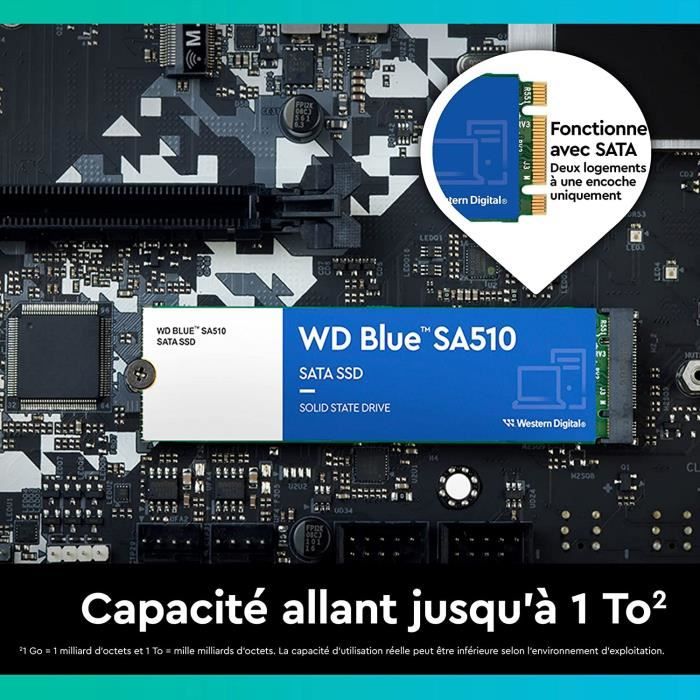 WD Blue SA510 1 to M.2 SATA SSD avec Une Vitesse de Lecture allant