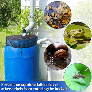 Filet De Protection Pour Récupérateur D'eau De Pluie – Anti-moustiques, Feuilles Et Saletés – Avec Cordon De Serrage - 2