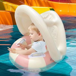 Bouée Bébé Avec Pare-soleil SPF 50+ – Flotteur Piscine Gonflable, Ballon D'équilibre, Pour 6-36 Mois, Sécurité Renforcée