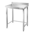 Table de travail en inox Bar 800x800 mm avec renfort et dosseret ...