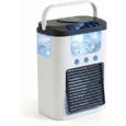 Ventilateur de climatisation portable, alimenté par USB, 3 vitesses et 3 modes de brumisation, réservoir d'eau de 600 ml