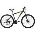 Vélo VTT Semi-Rigide 29'' - KS CYCLING - Catappa - 21 Vitesses - Noir vert - Taille de Cadre 46 cm-0