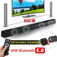 40W Barre de son Bluetooth 5.0 Sans Fil Détachable Enceinte TV EU Prise-0