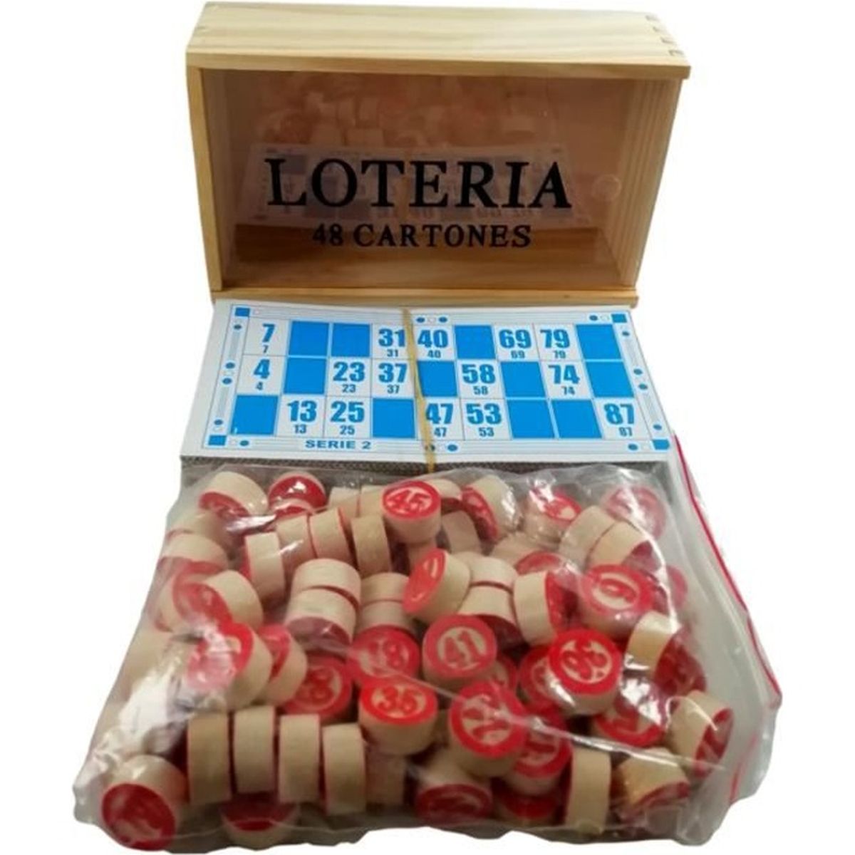 Jeu De Bingo Loto Avec Distributeur De Boules – 90 Boules, 48 Cartes Et Jetons, Pour Toute La Famille