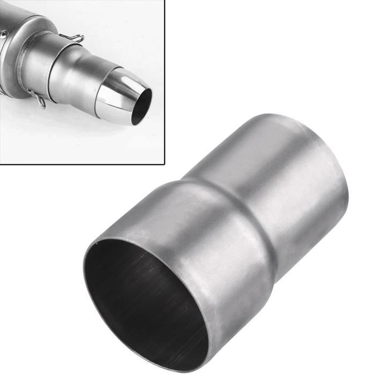 Réducteur De Tuyau D'échappement En Acier Inoxydable Universel - Adaptateur 57-76 Mm, Pour Raccordement Ligne échappement