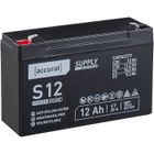 Accurat Supply S12 AGM 6V Batterie de plomb 12Ah