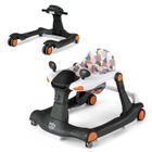 DREAMADE Trotteur Bébé 2 en 1, Trotteur Pliable en Hauteur Réglable, Marcheur avec Vitesse Réglable, pour Enfant