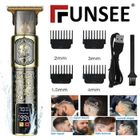 FUNSEE Tondeuse à cheveux pour hommes avec lame en t étanche et 4 peignes tondeuse guidée avec écran LCD numérique