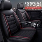 Housse de siège - MOMOTOU - Universelle - Cuir PU noir rouge - Compatible airbag - Installation facile