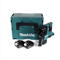 Makita DHR 280 GJ 2 x 18 V Li-Ion Perforateur-burineur sans fil Brushless 28 mm pour SDS-PLUS + 2 x Batteries 6,0 Ah + Coffret