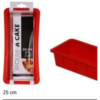 MOULE CAKE SILICONE ROUGE 25CM