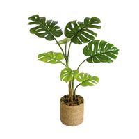 Philodendron artificiel, idéal pour la décoration de la maison, arbre artificiel, plante artificielle (120 cm)