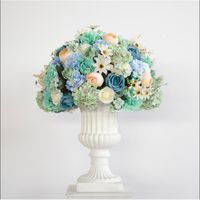 50cm - Boule de fleurs artificielles pour centre de table, pot de fleurs romaines en soie, décor de magasin d