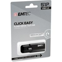 Emtec B110 Click Easy 3.2 Lecteur USB Flash 512 Go USB Type-A 3.2 Gen 2 3.1 Gen 2 Noir