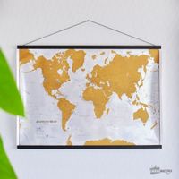 Support Magnétique Suspendu pour Carte du Monde à Gratter - Luckies