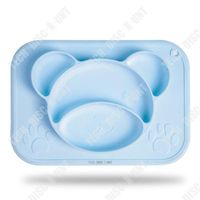 TD® Bol alimentaire complémentaire pour enfants compartiment intégré ventouse approfondit et élargit l'assiette en silicone